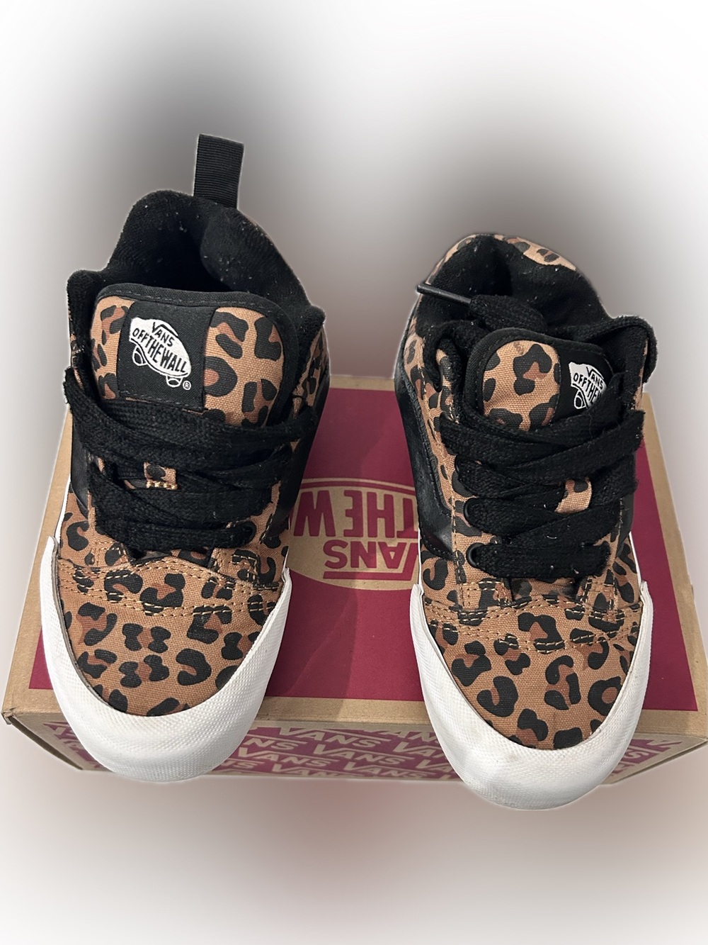 Vans Kids Leopard Print Sneakers - Brown & Black